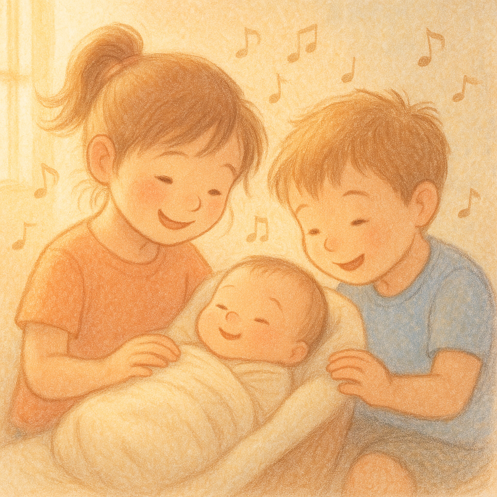 How to create a personalised new baby welcome song for siblings