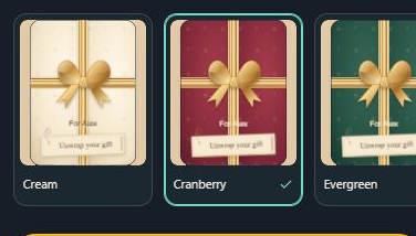 Wrapping style cards underneath the opening preview. Computer view. Highlighted: Choose a wrapping style.