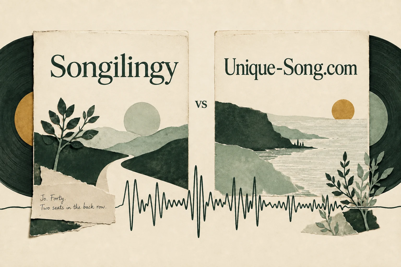 Songilingy and Unique-Song.com illustrated record sleeves
