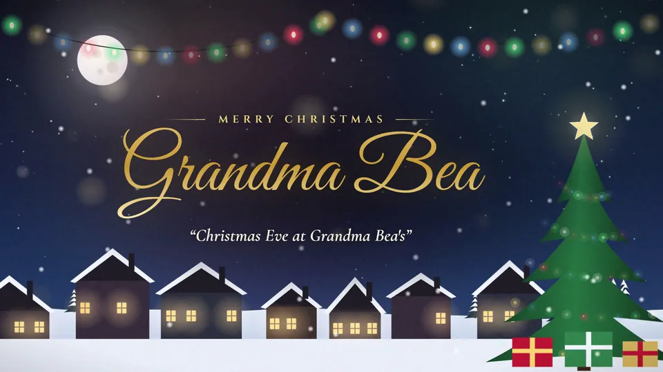 Sample personalized lyric video gift for Christmas, Christmas Eve style