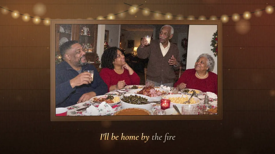 Sample personalized video gift for Christmas, Fireside style