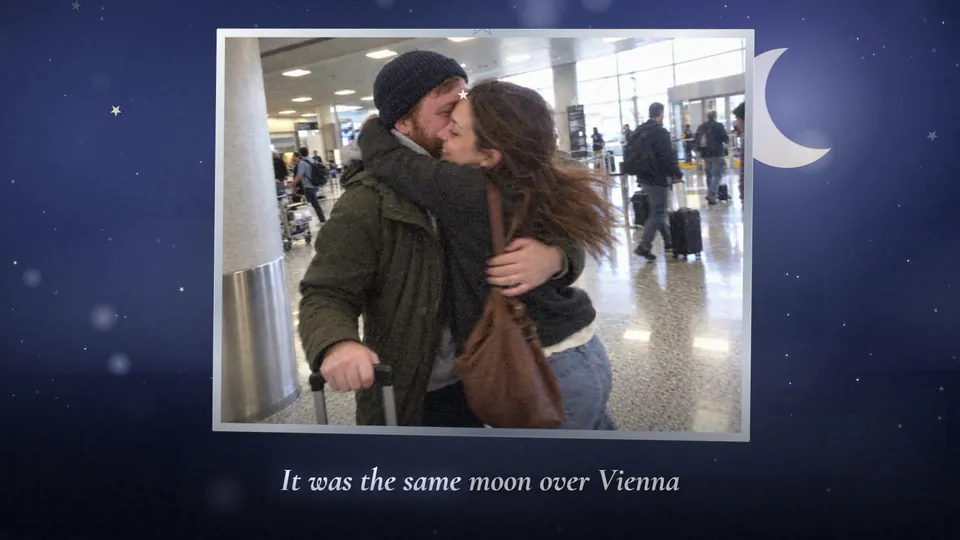 Sample personalized video gift for a long-distance couple, Moonlight style