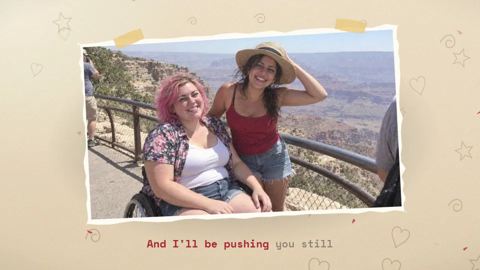 Sample personalized video gift for a best friend, Scrapbook style