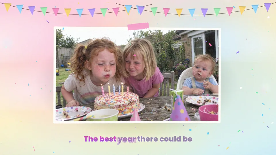 Sample personalized video gift for a 6th birthday, Sprinkles style