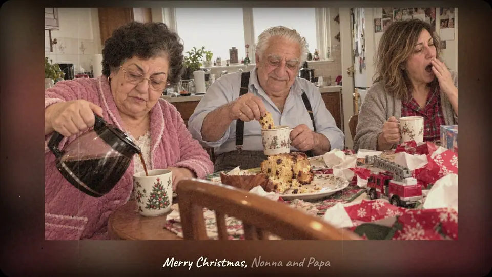 Sample personalized video gift for Christmas, Super 8 style