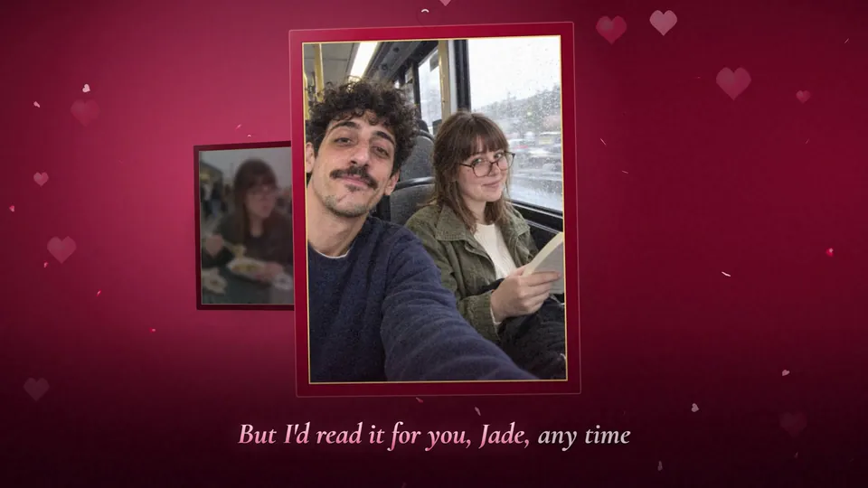 Sample personalized video gift for Valentine's Day, Sweetheart style