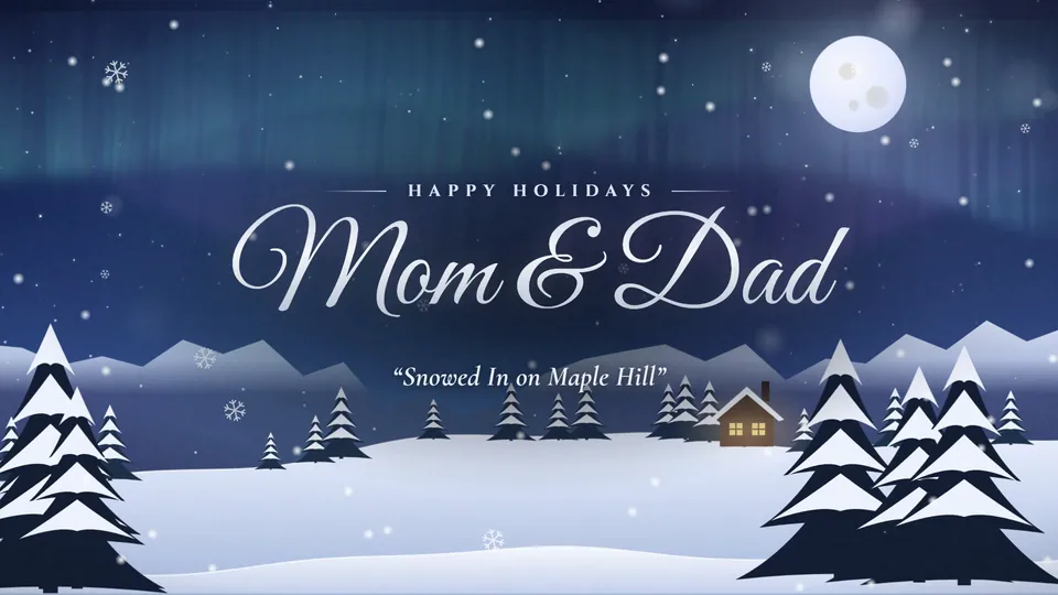 Sample personalized lyric video gift for Christmas, Winter Wonderland style