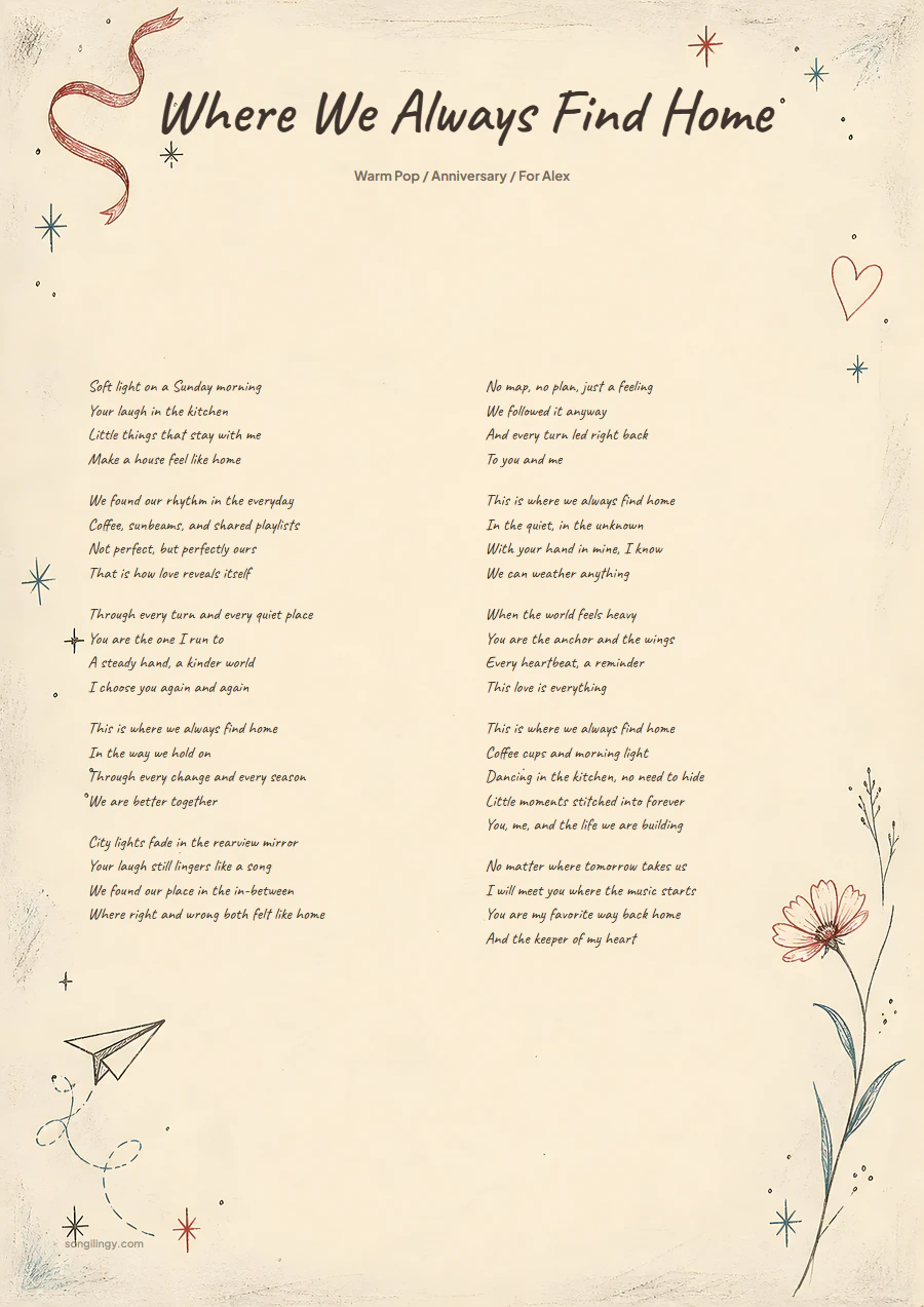 Handwritten Keepsake lyric print design preview