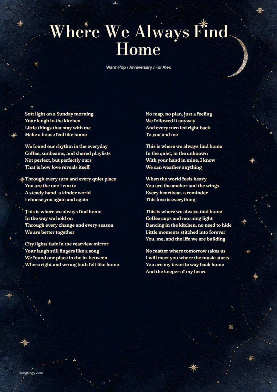 Midnight Promise lyric print design preview