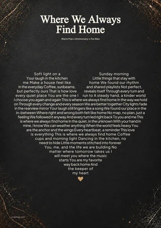 Heartline Noir lyric print design preview